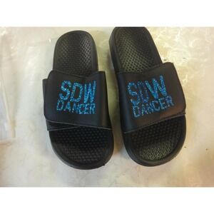 SDW DANCER Champion black Slides shoes sandals girls L 1-2 NEW